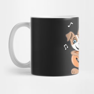 Guitar Music Dog T-Shirt Funny Pet Gift Idea Mug